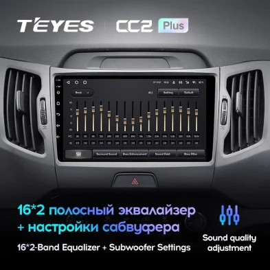 Штатная магнитола Teyes CC2 Plus 4/32 Kia Sportage 3 SL (2010-2016) Тип-A