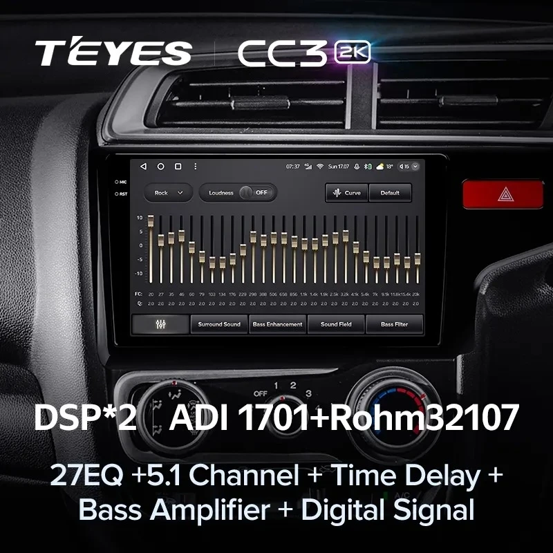 Штатная магнитола Teyes CC3 2K 4/32 Honda Fit 3 GP GK (2013-2020) Тип-A Правый руль