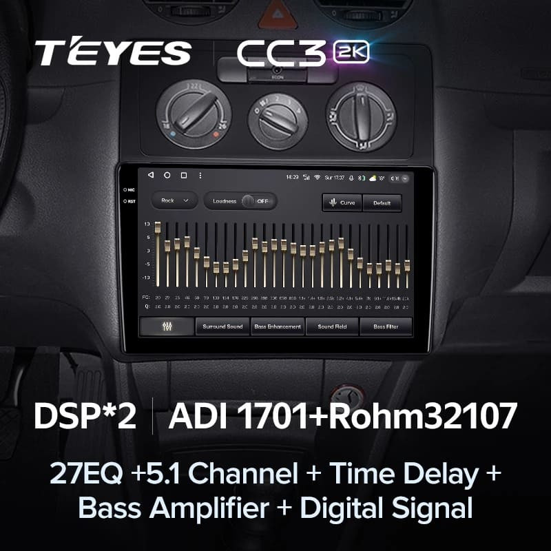 Штатная магнитола Teyes CC3 2K 6/128 Volkswagen Caddy 2K (2004-2010) (10 inch Universal)