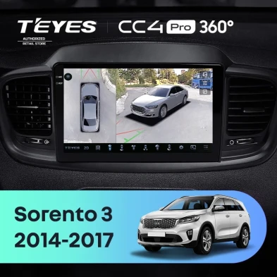Штатная магнитола Teyes CC4 Pro 360 12/256 Kia Sorento 3 Prime (2014-2017) Тип-B