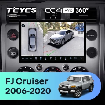 Штатная магнитола Teyes CC4 Pro 360 8/128 Toyota FJ Cruiser J15 (2006-2020) F2 (11")