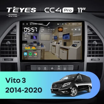 Штатная магнитола Teyes CC4 Pro 12/256 Mercedes-Benz Vito 3 W447 (2014-2020) (11")