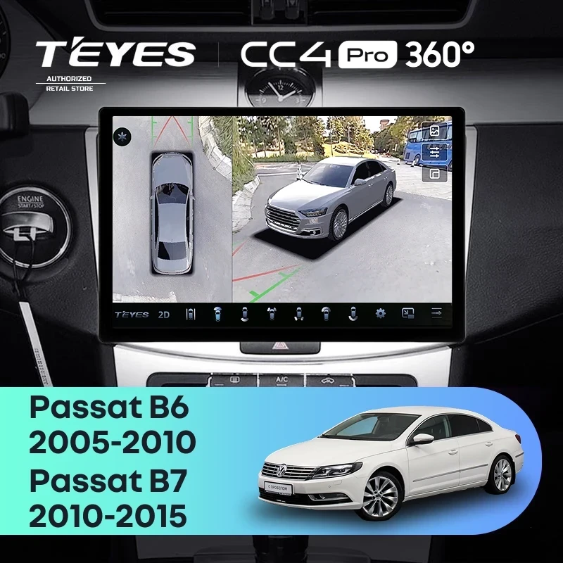 Штатная магнитола Teyes CC4 Pro 360 12/256 Volkswagen Passat B7 (2010-2015) (11")