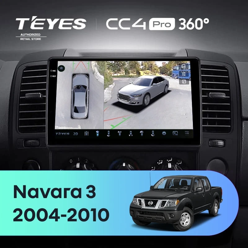 Штатная магнитола Teyes CC4 Pro 360 8/128 Nissan Navara D40 (2004-2010) F1