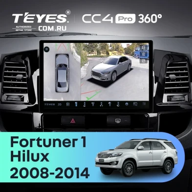 Штатная магнитола Teyes CC4 Pro 360 8/128 Toyota Fortuner (2008-2014) F1 (11")
