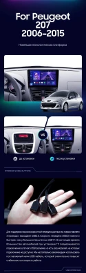Штатная магнитола Teyes CC3 2K 6/128 Peugeot 207 (2006-2015)