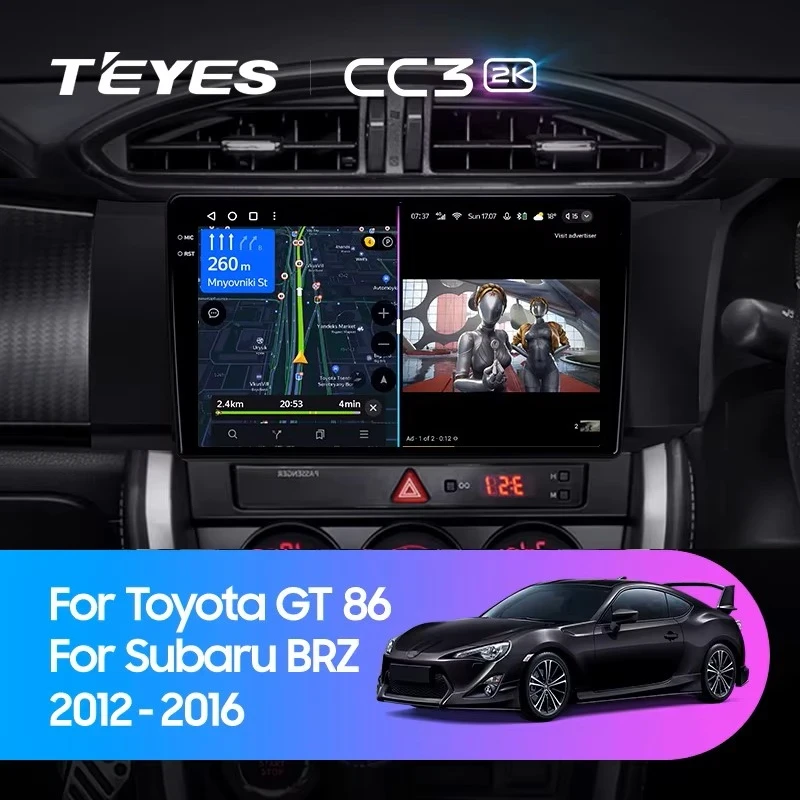 Штатная магнитола Teyes CC3 2K 4/64 Toyota GT 86 (2012-2016) Правый руль