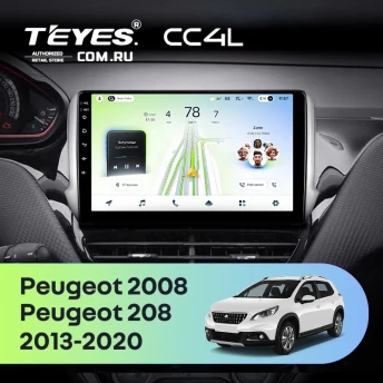 Штатная магнитола Teyes CC4L 6/64 Peugeot 208 (2013-2020)