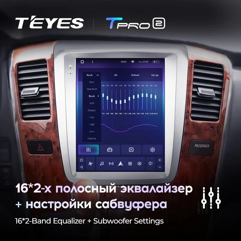 Штатная магнитола Tesla style Teyes TPRO 2 4/64 Toyota Alphard 1 H10 (2002-2005) F1