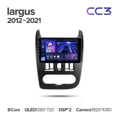 Штатная магнитола Teyes CC3L 4/32 Lada Largus (2012-2021)