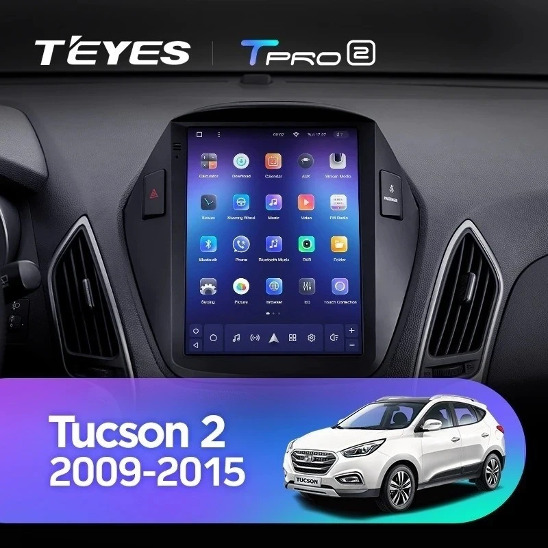 Штатная магнитола Tesla style Teyes TPRO 2 3/32 Hyundai IX35 (2009-2015) F2 Тип-C