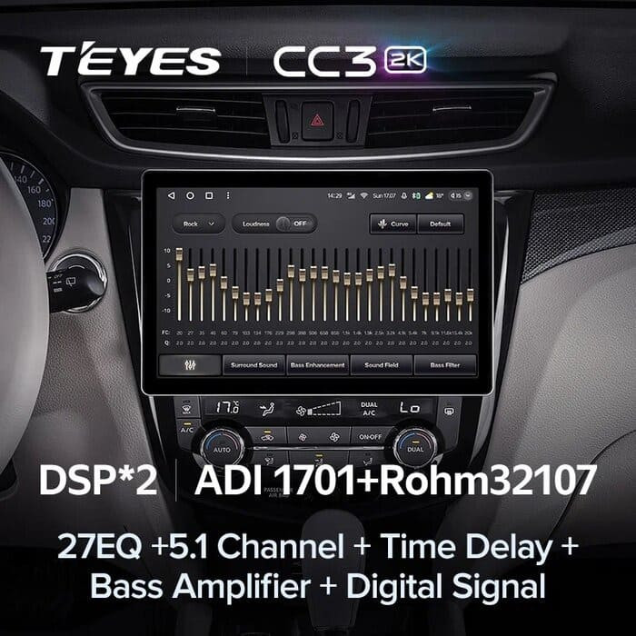 Штатная магнитола Teyes CC3 2K 4/32 Nissan Qashqai 2 (2013-2021) F2 Тип-AВ (11")