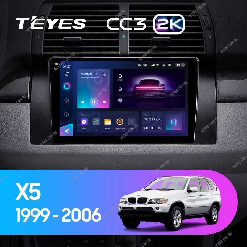 Штатная магнитола Teyes CC3 2K 6/128 BMW X5 E39 E53 (1999-2006)