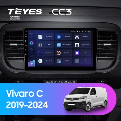 Штатная магнитола Teyes CC3 4/32 Opel Vivaro C (2019-2024)