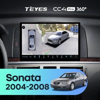 Штатная магнитола Teyes CC4 Pro 360 12/256 Hyundai Sonata NF (2004-2008) (11")