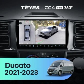 Штатная магнитола Teyes CC4 Pro 360 12/256 Fiat Ducato Van L3H2 (2021-2023)