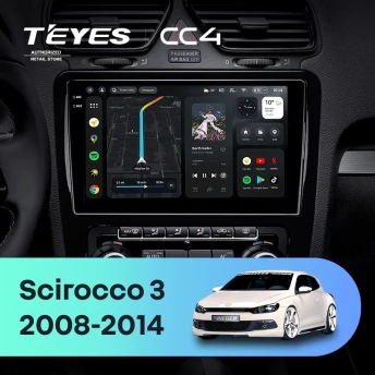 Штатная магнитола Teyes CC4 6/64 Volkswagen Scirocco (2008-2014) F2