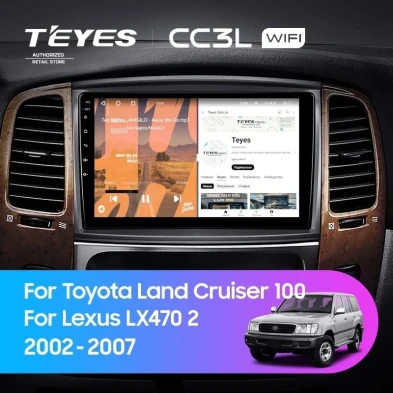 Штатная магнитола Teyes CC3L WiFi 2/32 Toyota Land Cruiser LC 100 (2002-2007) Тип-B