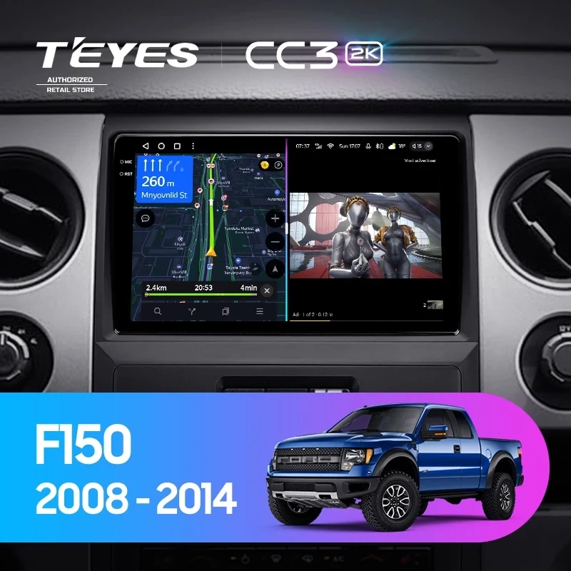 Штатная магнитола Teyes CC3 2K 360 6/128 Ford F150 P415 Raptor (2008-2014) F1
