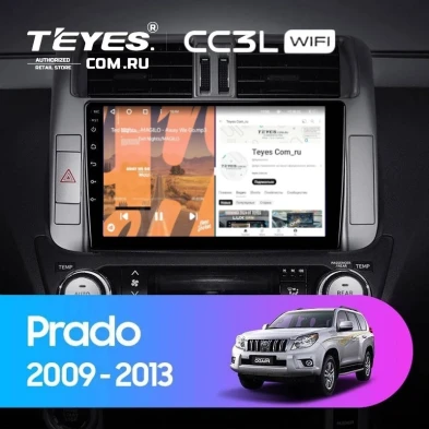 Штатная магнитола Teyes CC3L WiFi 2/32 Toyota Land Cruiser Prado 150 (2009-2013) F1 Тип-A