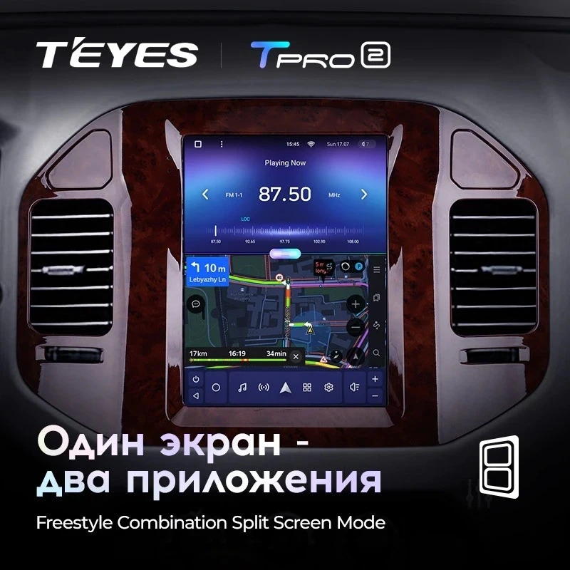 Штатная магнитола Tesla style Teyes TPRO 2 3/32 Mitsubishi Pajero 3 V70 V60 (1999-2006)