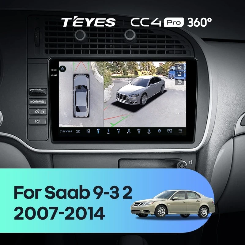 Штатная магнитола Teyes CC4 Pro 360 8/128 Saab 9-3 2 (2007-2014)