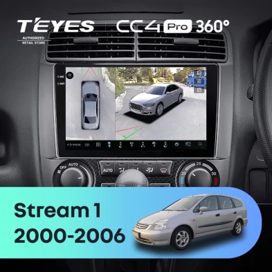 Штатная магнитола Teyes CC4 Pro 360 8/128 Honda Stream 1 (2000-2006) F1