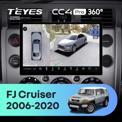 Штатная магнитола Teyes CC4 Pro 360 12/256 Toyota FJ Cruiser J15 (2006-2020) F2 (13")