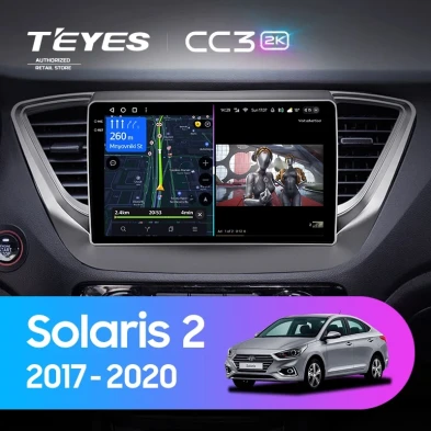 Штатная магнитола Teyes CC3 2K 4/64 Hyundai Solaris 2 (2017-2020) F1 Тип-A