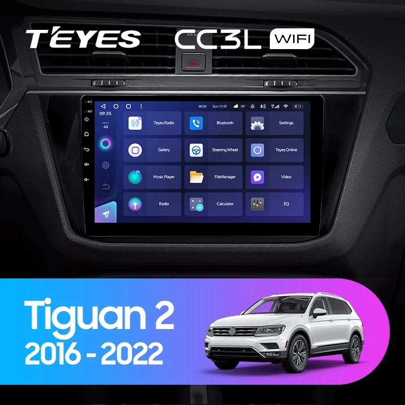 Штатная магнитола Teyes CC3L WiFi 2/32 Volkswagen Tiguan 2 (2016-2022) Тип-A
