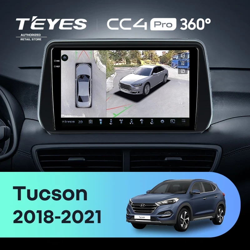 Штатная магнитола Teyes CC4 Pro 360 8/128 Hyundai Tucson (2018-2021)