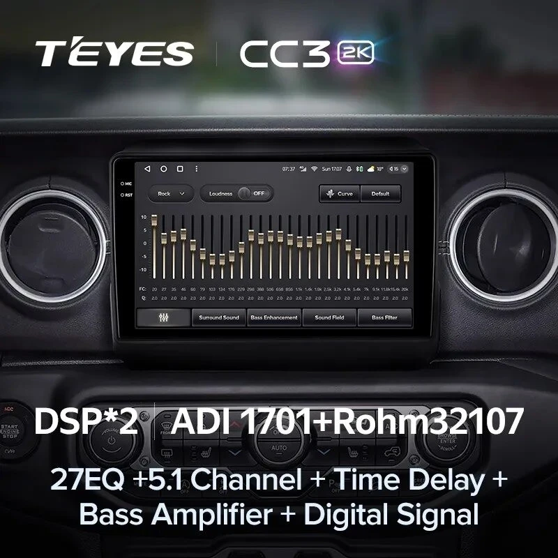 Штатная магнитола Teyes CC3 2K 4/64 Jeep Wrangler 4 JL (2018-2019)