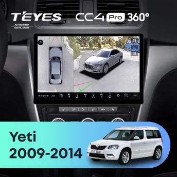 Штатная магнитола Teyes CC4 Pro 360 8/128 Skoda Yeti 5L (2009-2014) (11")