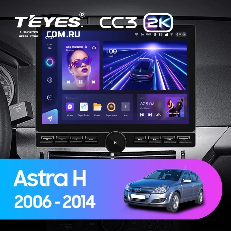Штатная магнитола Teyes CC3 2K 6/128 Opel Astra H (2006-2014) F1 (13" с кнопками)