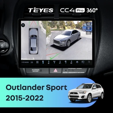 Штатная магнитола Teyes CC4 Pro 360 8/128 Mitsubishi Outlander Sport (2015-2026) Тип-B (13")