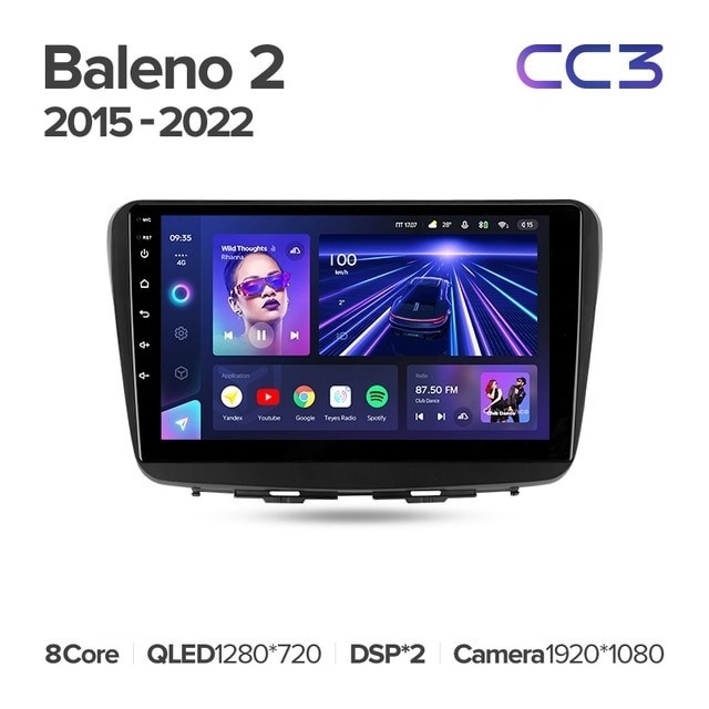 Штатная магнитола Teyes CC3L 4/64 Suzuki Baleno 2 (2015-2022)