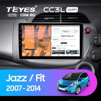 Штатная магнитола Teyes CC3L WiFi 2/32 Honda Fit GE GP GE (2007-2014) Правый руль