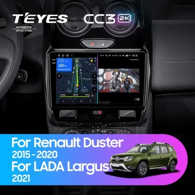 Штатная магнитола Teyes CC3 2K 4/32 Renault Duster (2015-2020) F2
