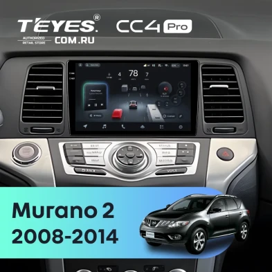 Штатная магнитола Teyes CC4 Pro 12/256 Nissan Murano 2 Z51 (2008-2014)