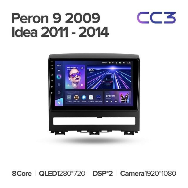 Штатная магнитола Teyes CC3L 4/64 Fiat Peron 9 2009 Idea (2011-2014)