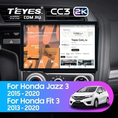 Штатная магнитола Teyes CC3 2K 4/64 Honda Jazz 3 (2015-2020) Тип-A (11")