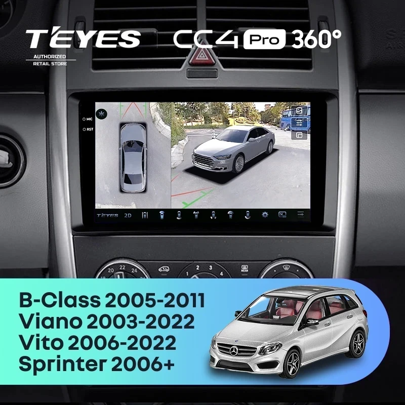 Штатная магнитола Teyes CC4 Pro 360 8/128 Mercedes-Benz Viano W639\W447 (2003-2022)