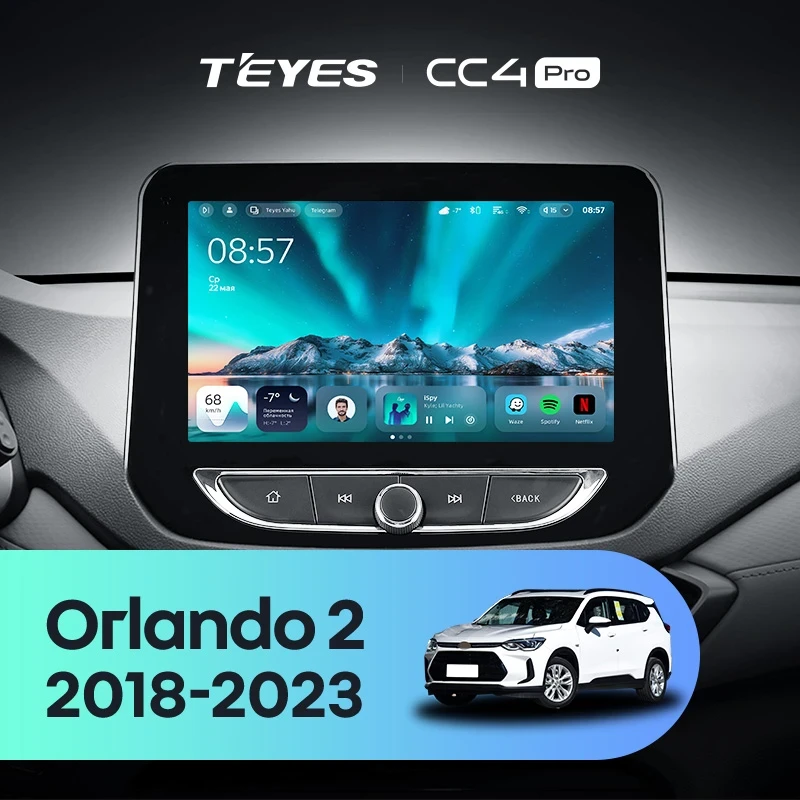 Штатная магнитола Teyes CC4 Pro 8/128 Chevrolet Orlando 2 (2018-2023)