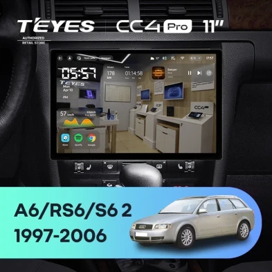 Штатная магнитола Teyes CC4 Pro 8/128 Audi A6 2 (1997-2004) (11")