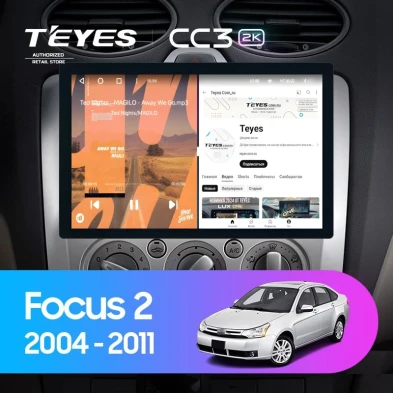 Штатная магнитола Teyes CC3 2K 4/64 Ford Focus 2 Mk 2 (2004-2011) F1 (11")