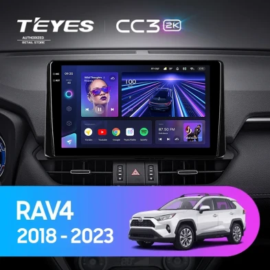Штатная магнитола Teyes CC3 2K 4/64 Toyota RAV4 5 XA50 (2018-2023) F2 Тип-B