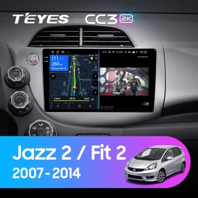 Штатная магнитола Teyes CC3 2K 4/32 Honda Fit 2 GE (2007-2014)