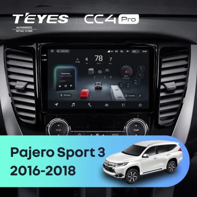 Штатная магнитола Teyes CC4 Pro 8/128 Mitsubishi Pajero Sport 3 (2016-2018)