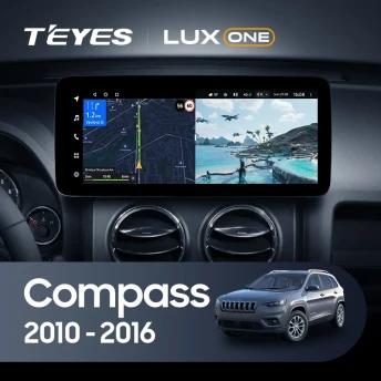 Штатная магнитола Teyes LUX ONE 360 6/128 Jeep Compass MK (2010-2016)