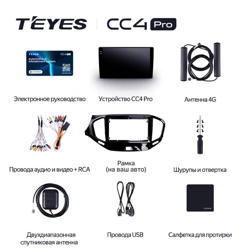 Штатная магнитола Teyes CC4 Pro 12/256 Subaru Forester SG (2002-2008)